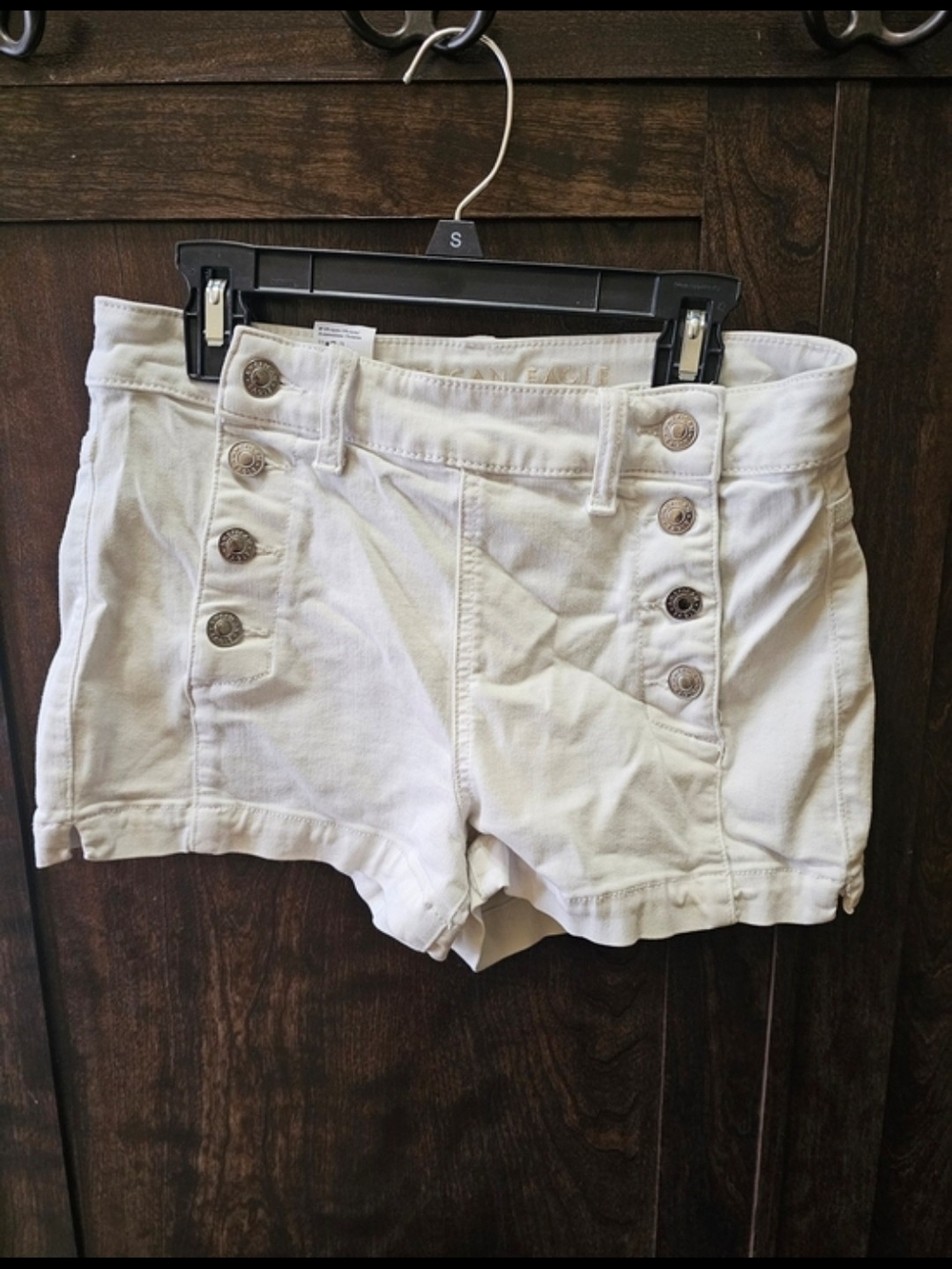 American Eagle Outfitters White Denim Short Shorts